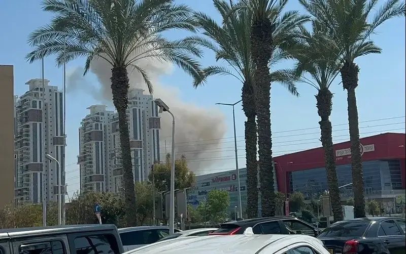 פגיעת טיל איראני בבאר שבע