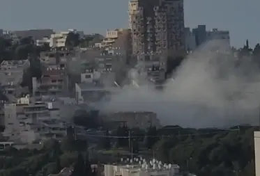 אחת מזירות הנפילה בחיפה