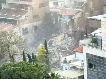 אחת מזירות הנפילה בחיפה